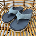 White Stuff toe thong espadrille sandal Denim Blue Size 6