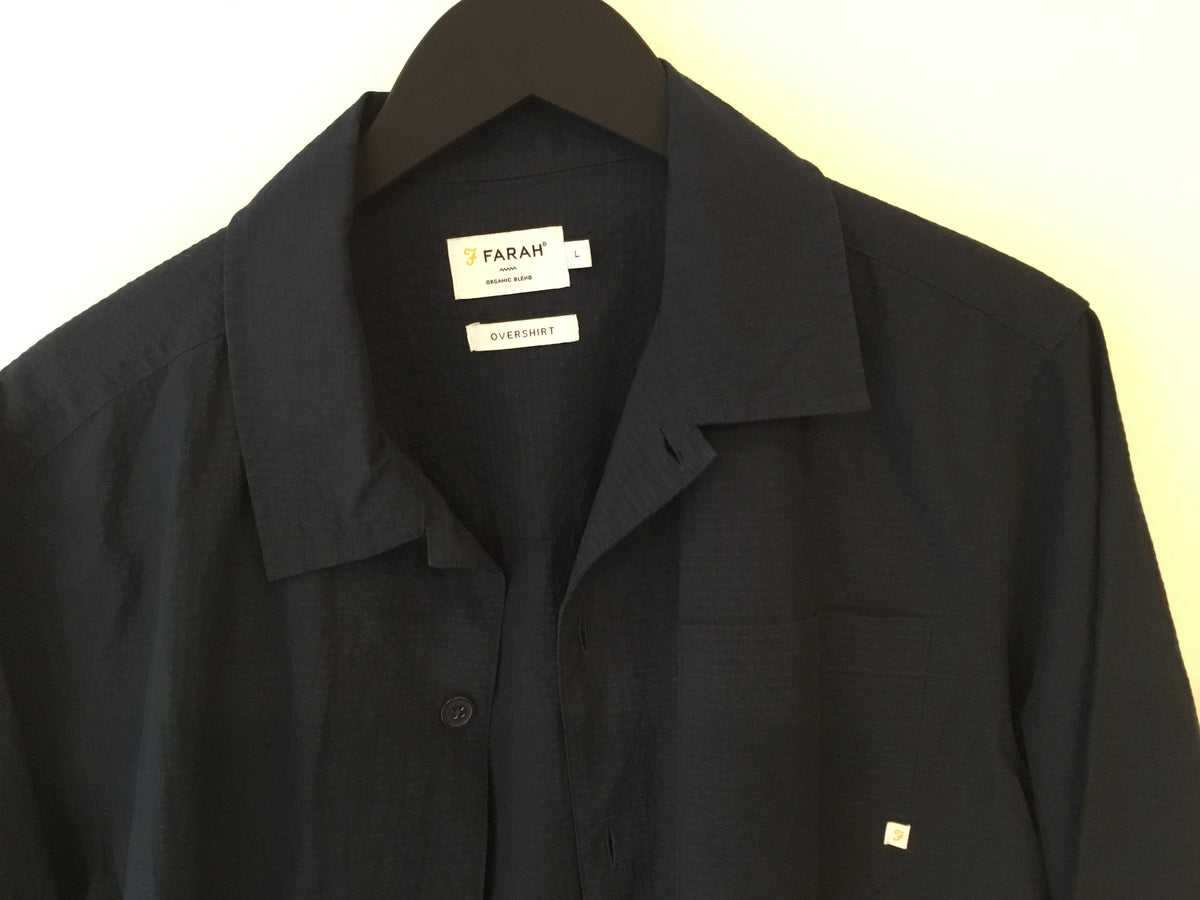 Farah organic over shirt Navy Large