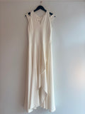 Karen Millen Occasion Dress Ivory Wrap Effect Skirt 12