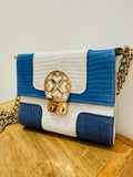L.K Bennett Preowned leather crossbody Bag White/Blues
