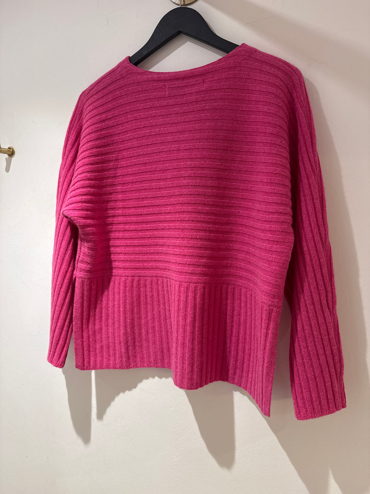 Cashmere & Cotton cashmere Jumper Raspberry Size S/M