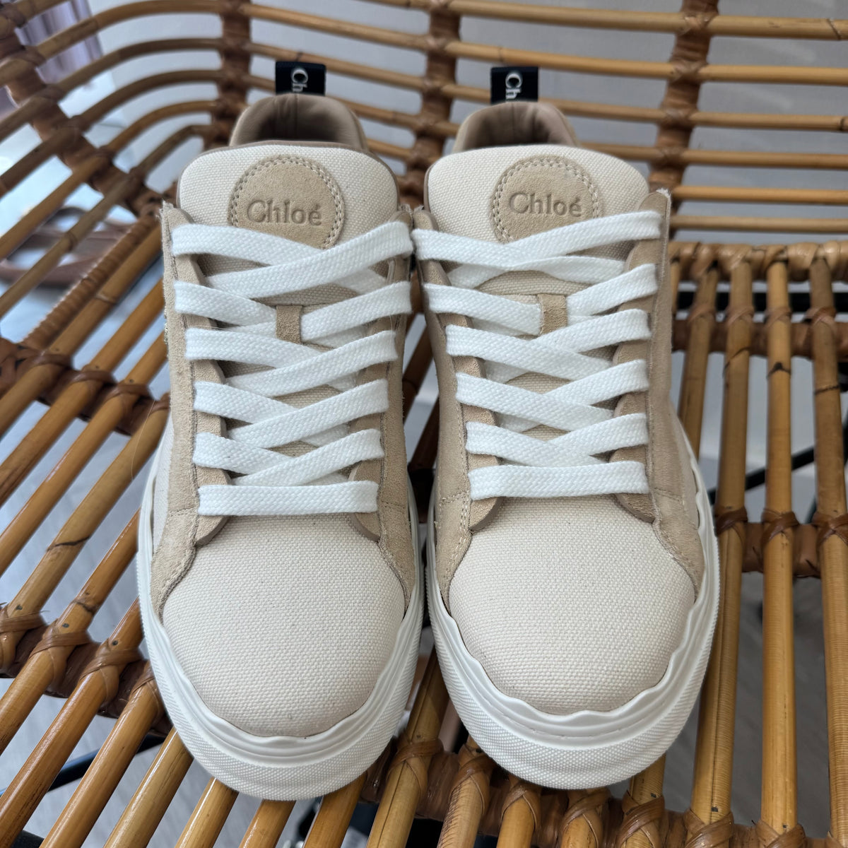 Chloe logo sneakers Natural/White Size 5