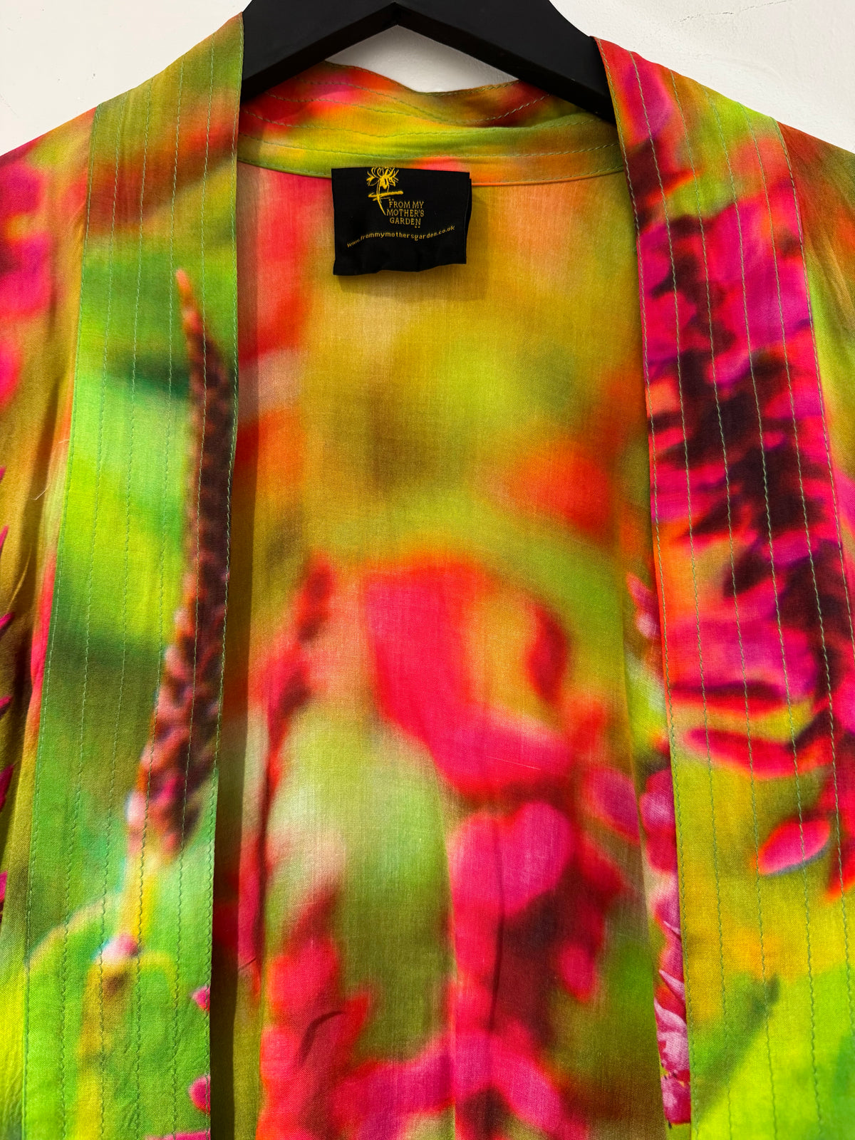 From My Mothers Garden Kimono Jacket Floral print Pink/Green
