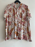 Percival SS Shirt Grey/Rose/Multi Size Large