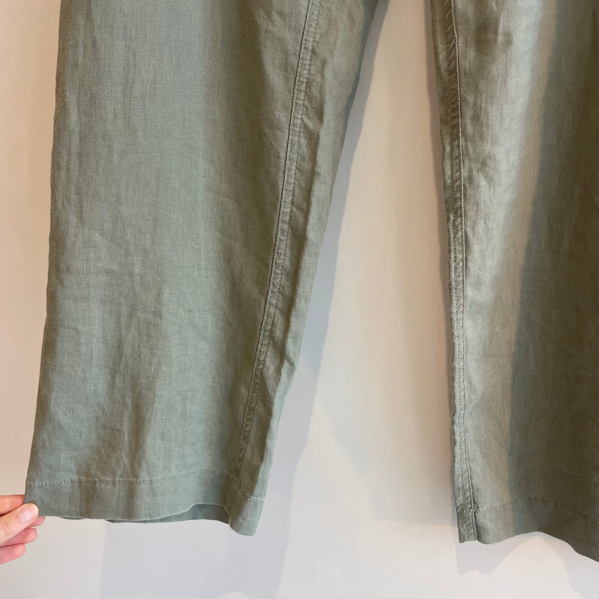 Part Two Harena linen trouser Vetiver green size 42