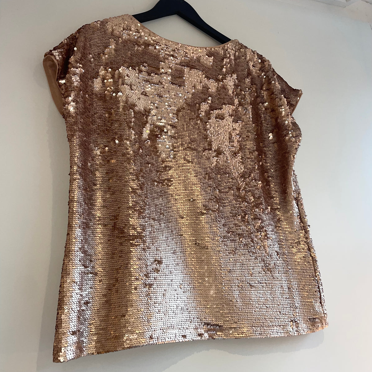 Phase Eight sequin top Rose gold Size 14