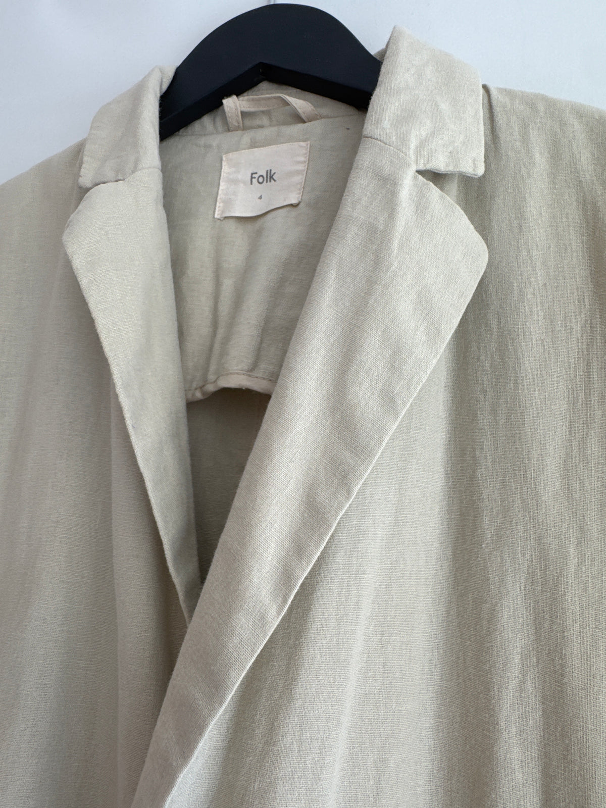 Folk linen mix blazer Oatmeal Size 4