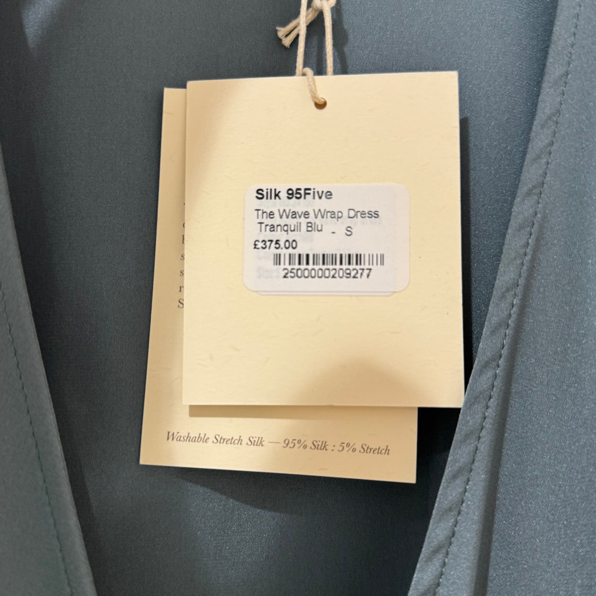 Silk 95 Five Dress Wave wrap dress Tranquil Blue Size Small