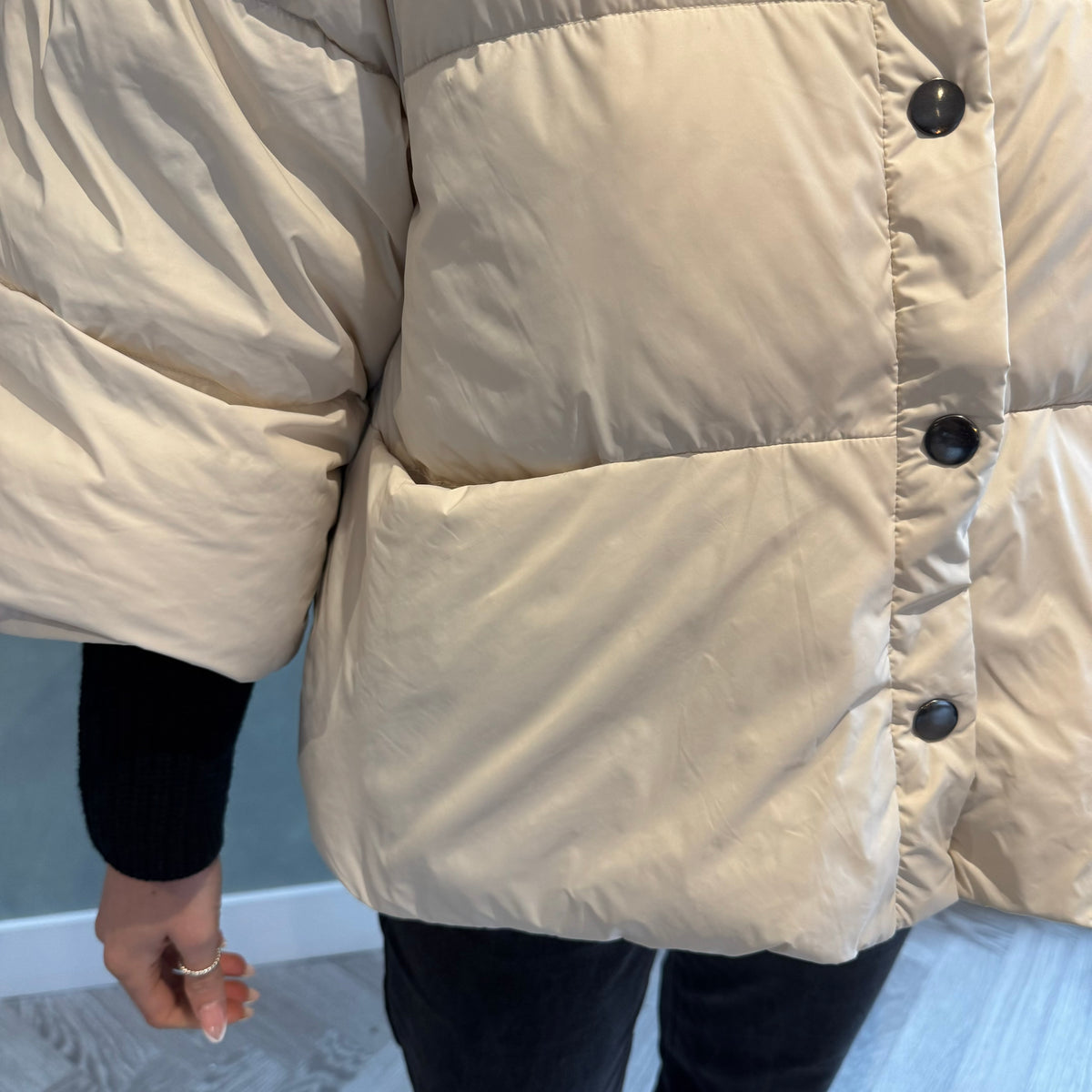 Bitte Kai Rand Cream puffa coat S