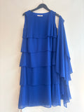 Gina Bacconi dress & shawl Cobalt Blue
