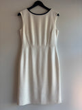 Hobbs linen blend shift dress White/navy Size 10
