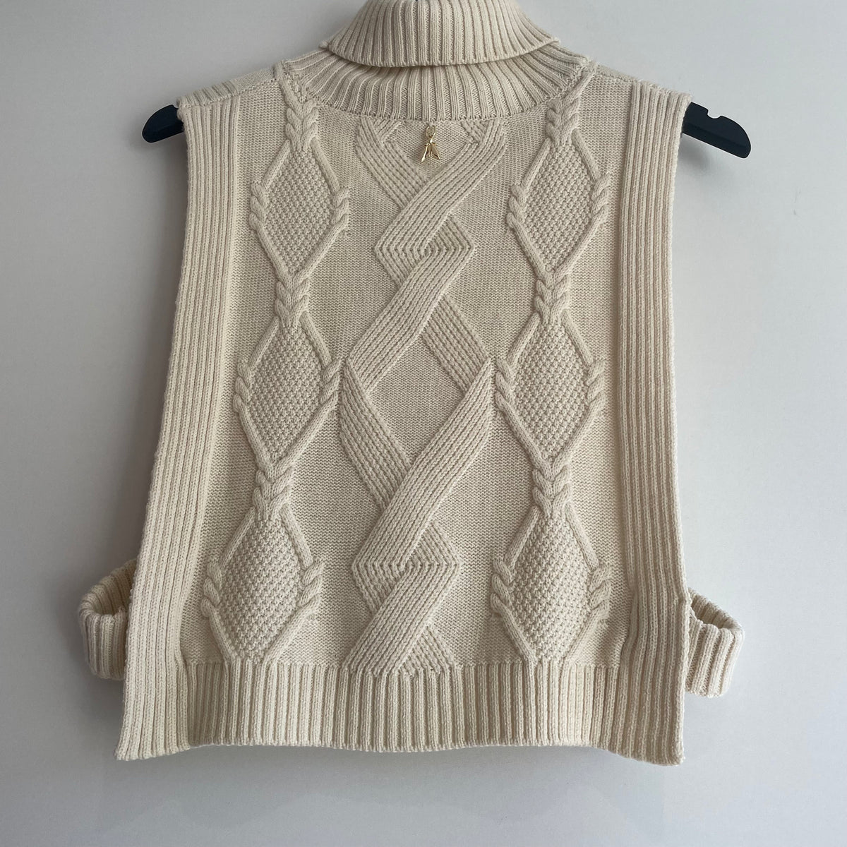 Patrizia Pepe cable knit tabard Cream Size 0