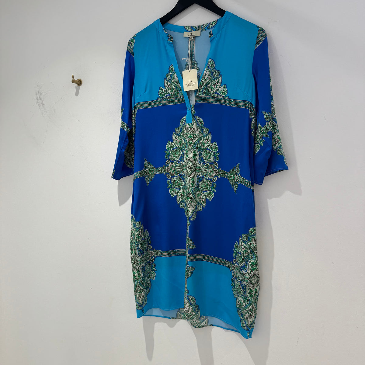 Charlotte Sparre Tunic paisley Bright blues/Green XS