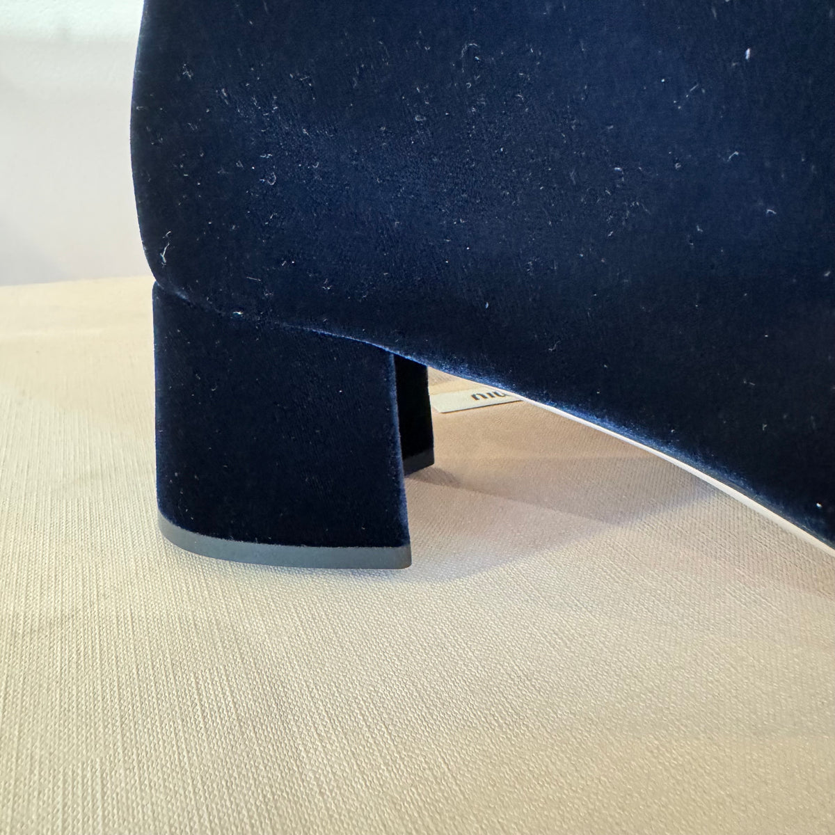 Miu Miu velvet boot Midnight Navy Size 40/UK 7