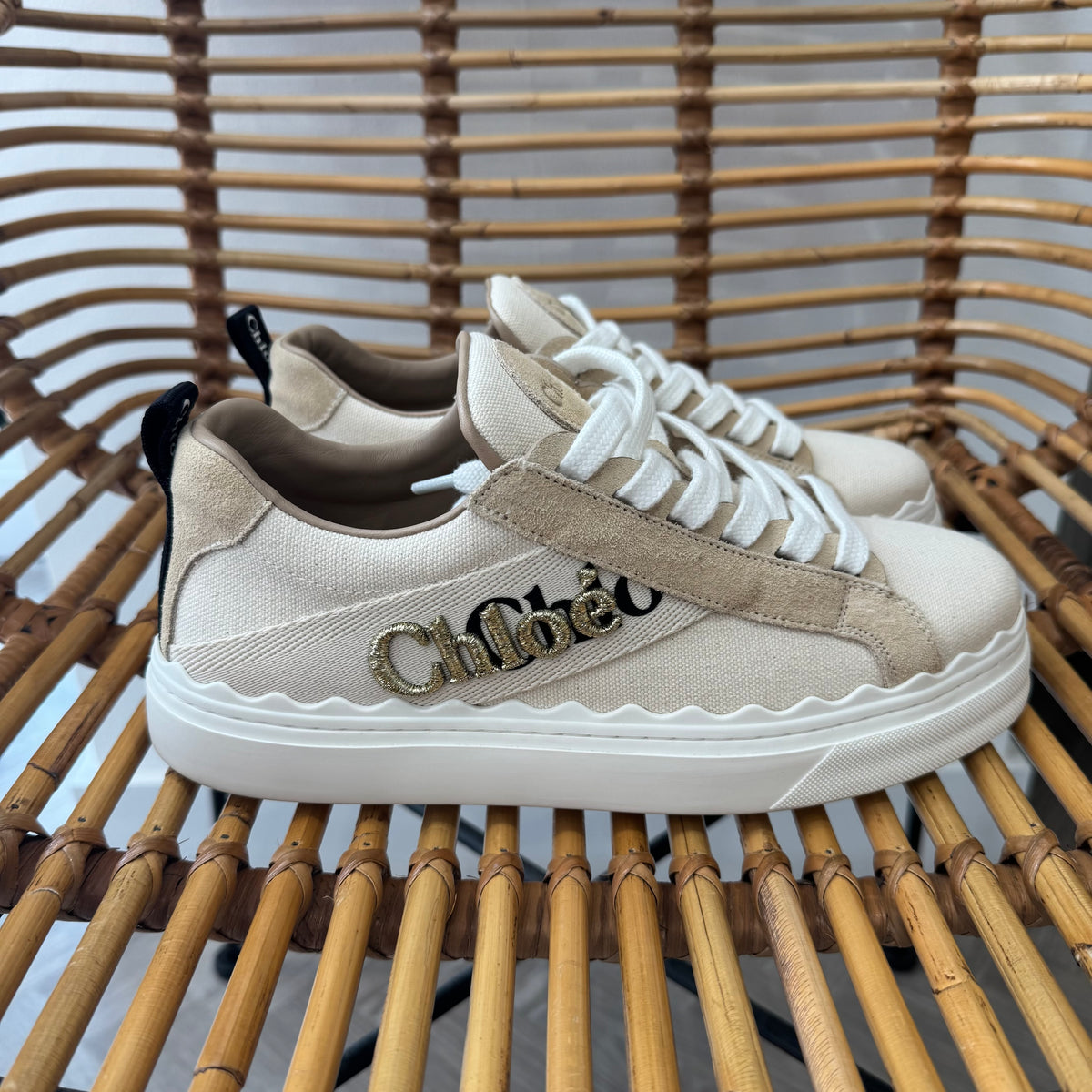 Chloe logo sneakers Natural/White Size 5