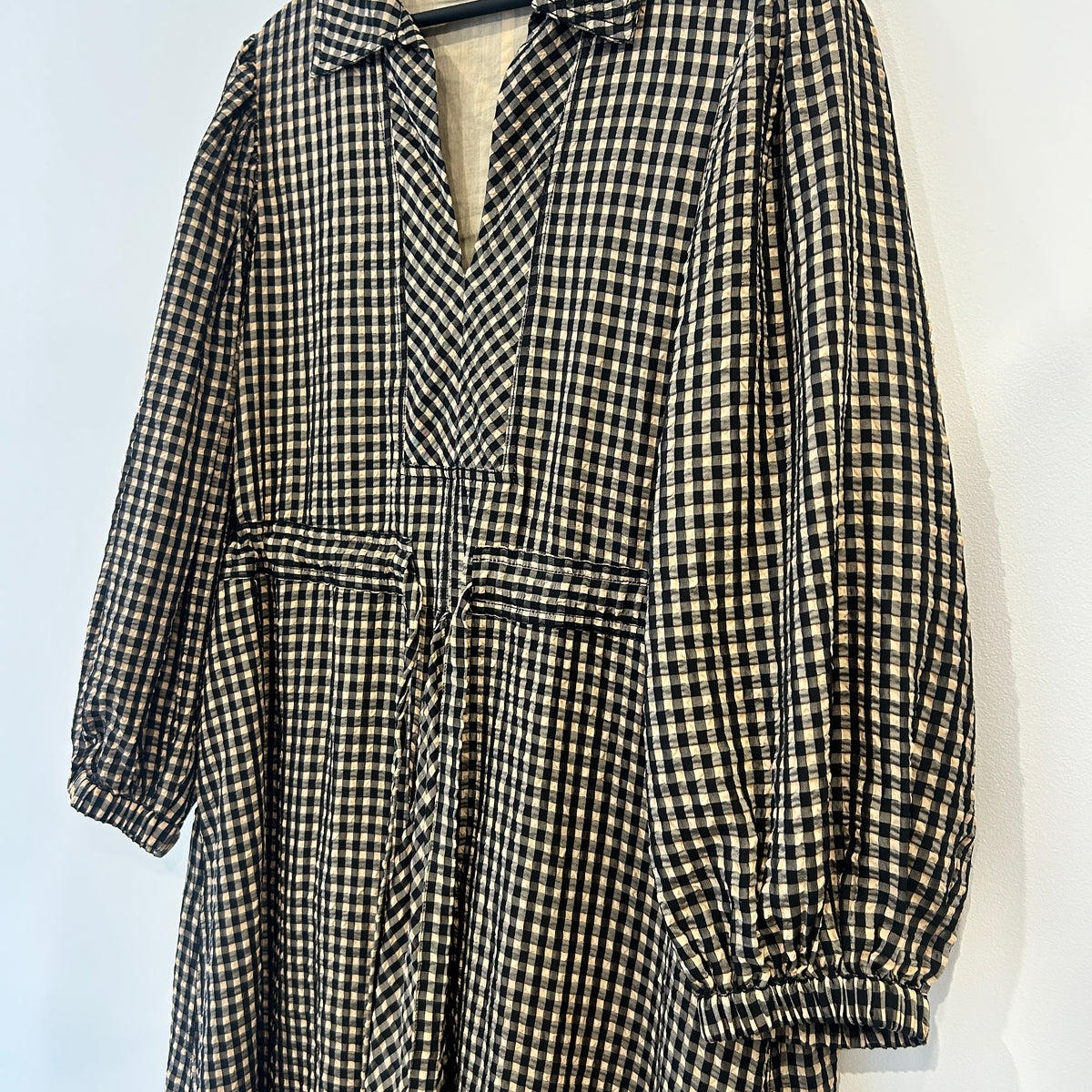 Jigsaw gingham dress Black/beige Size 14