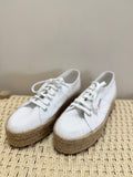 Superga flatform espadrille White/natural Size 6