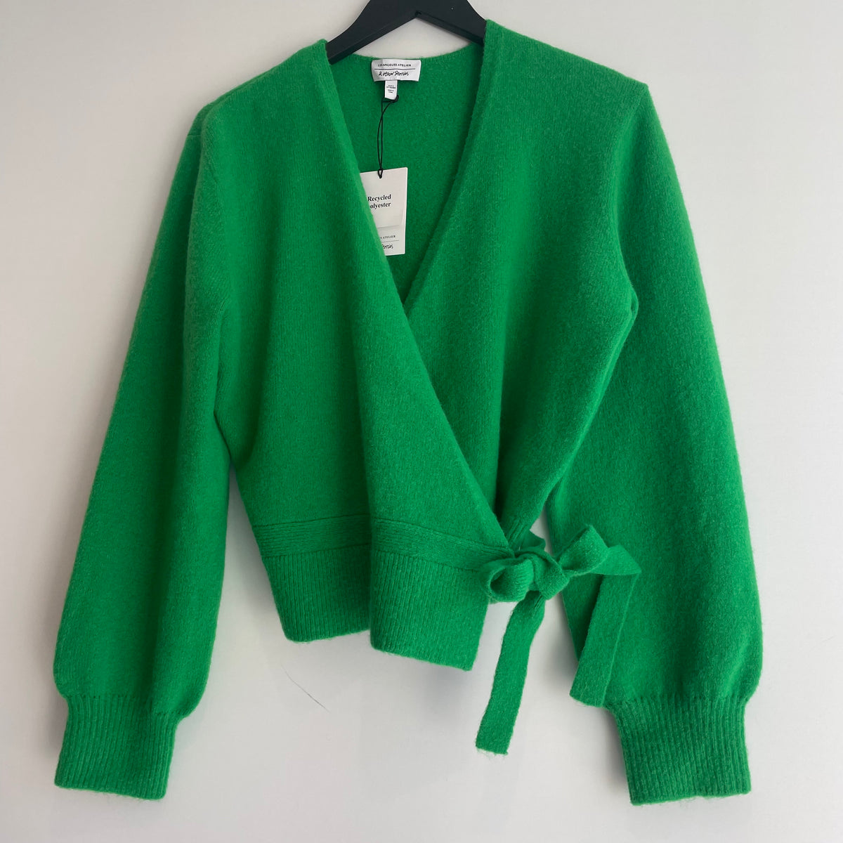 & Other Stories wrap cardigan Bright Green Size Small