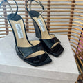 Jimmy Choo Brien patent wedge sandal Black Size 5
