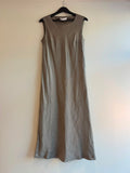 Maxmara linen/silk blend midi dress Silver/grey Size 14