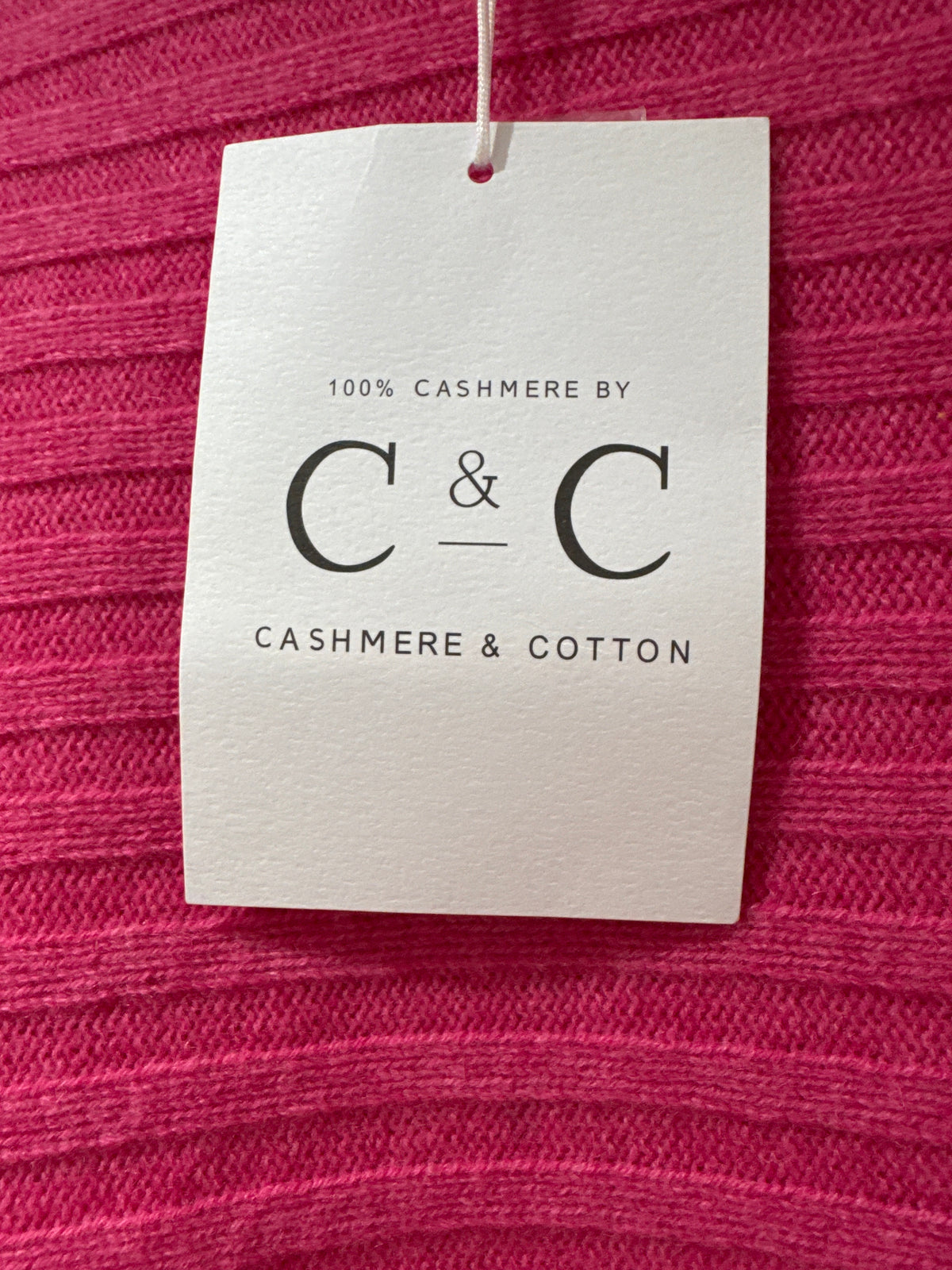 Cashmere & Cotton cashmere Jumper Raspberry Size S/M