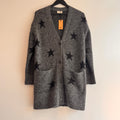 Hush Laney Longline Star Cardigan Charcoal Marl Star Size Small