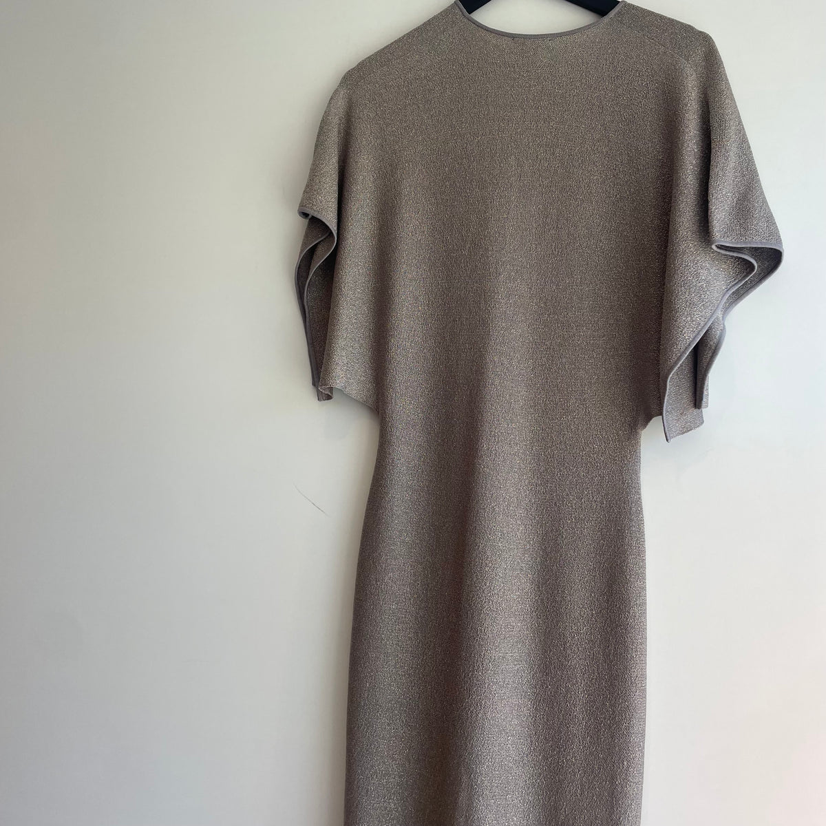 Karen Millen sparkle knit midaxi dress Pewter	Medium