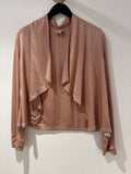 Ghost satin waterfall jacket Muted Peach Size XS
