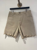 Wyse London Shorts Natural Scallop Hem detail Size 3