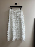 Per Una Tier MIdi Skirt White Size 12 Regular
