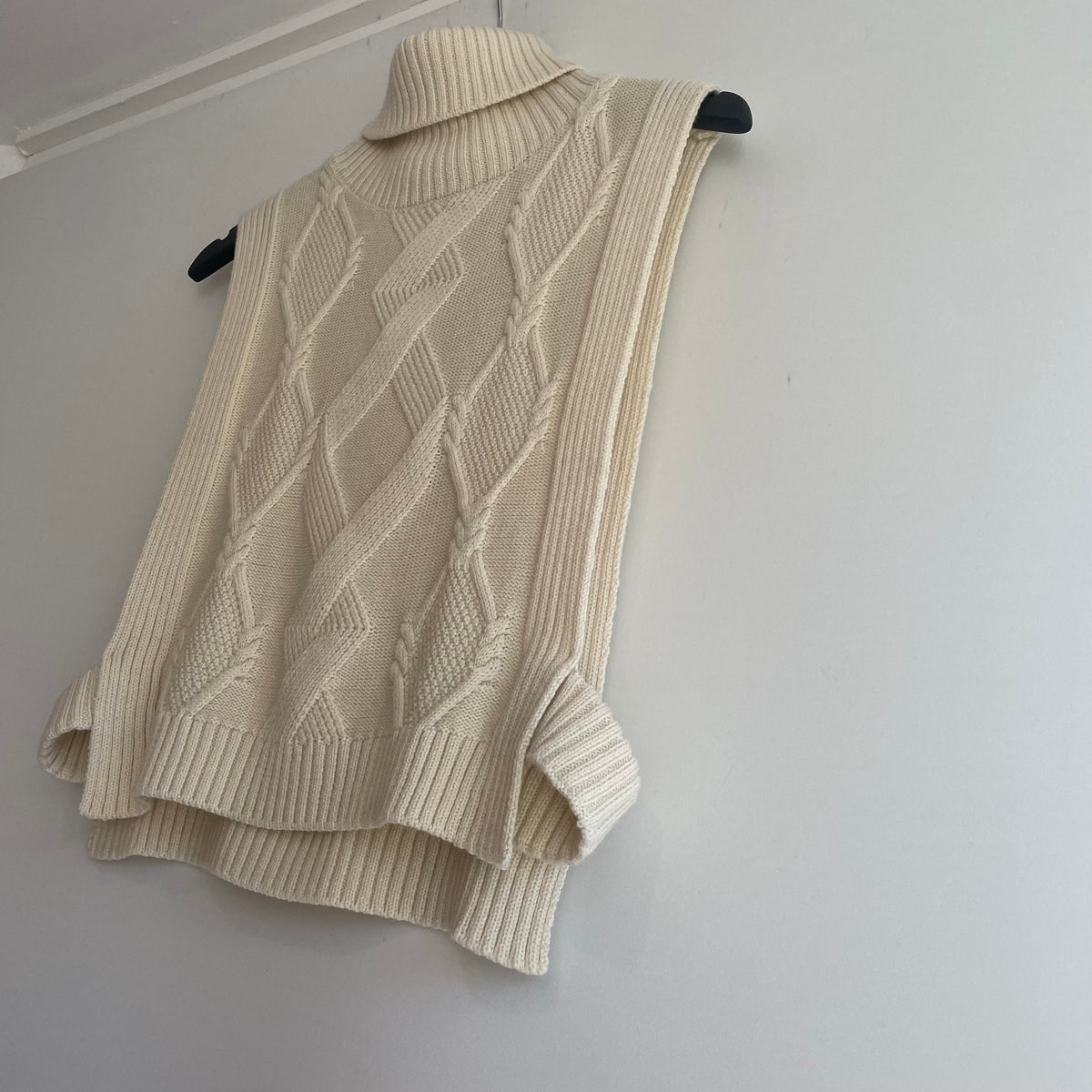 Patrizia Pepe cable knit tabard Cream Size 0