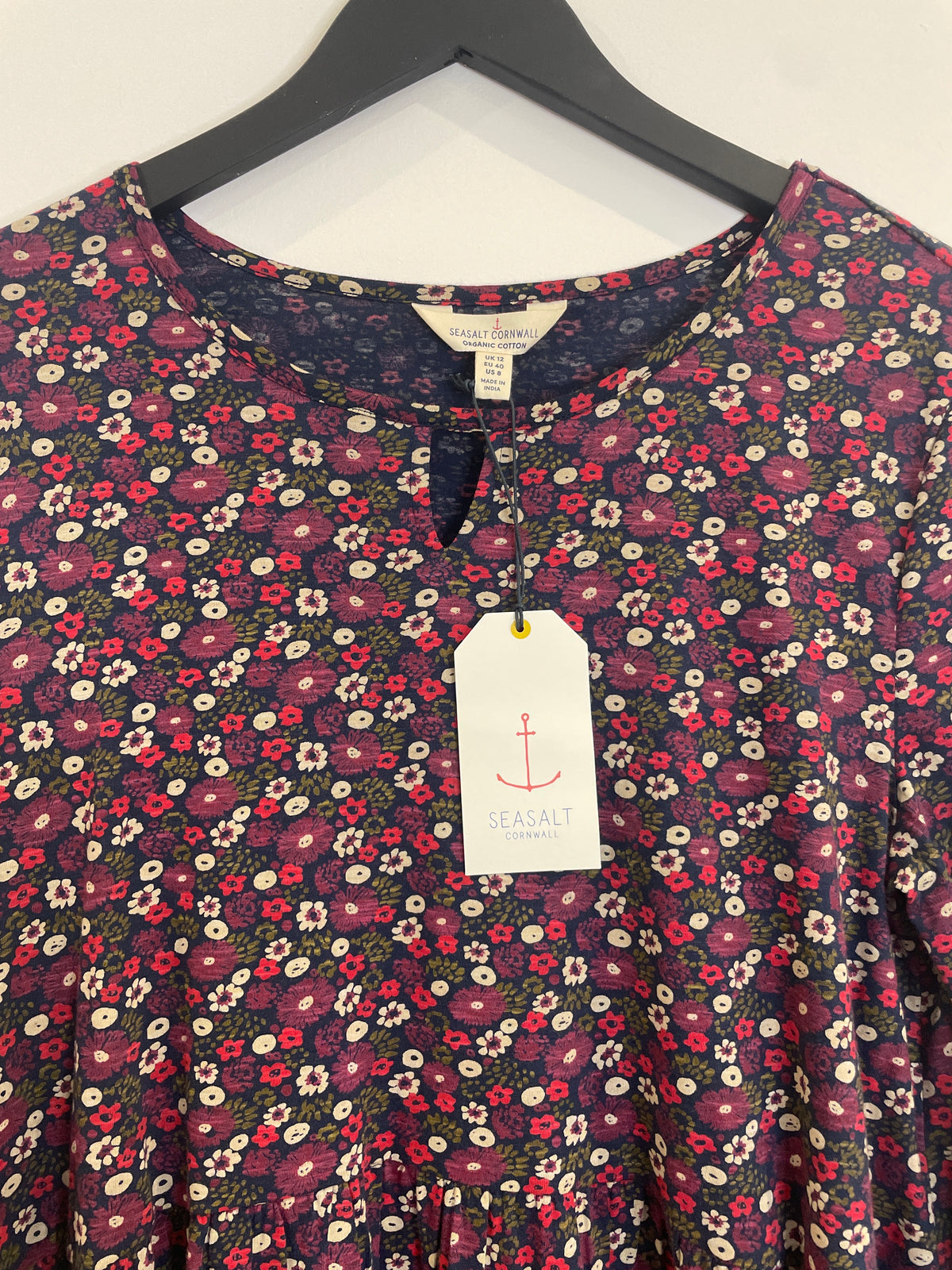 Seasalt Cornwall Organic Cotton Tunic Ditsy print Size 12