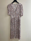 Baukjen MIdi Tea Dress Pink/Multi Abstract Spot
