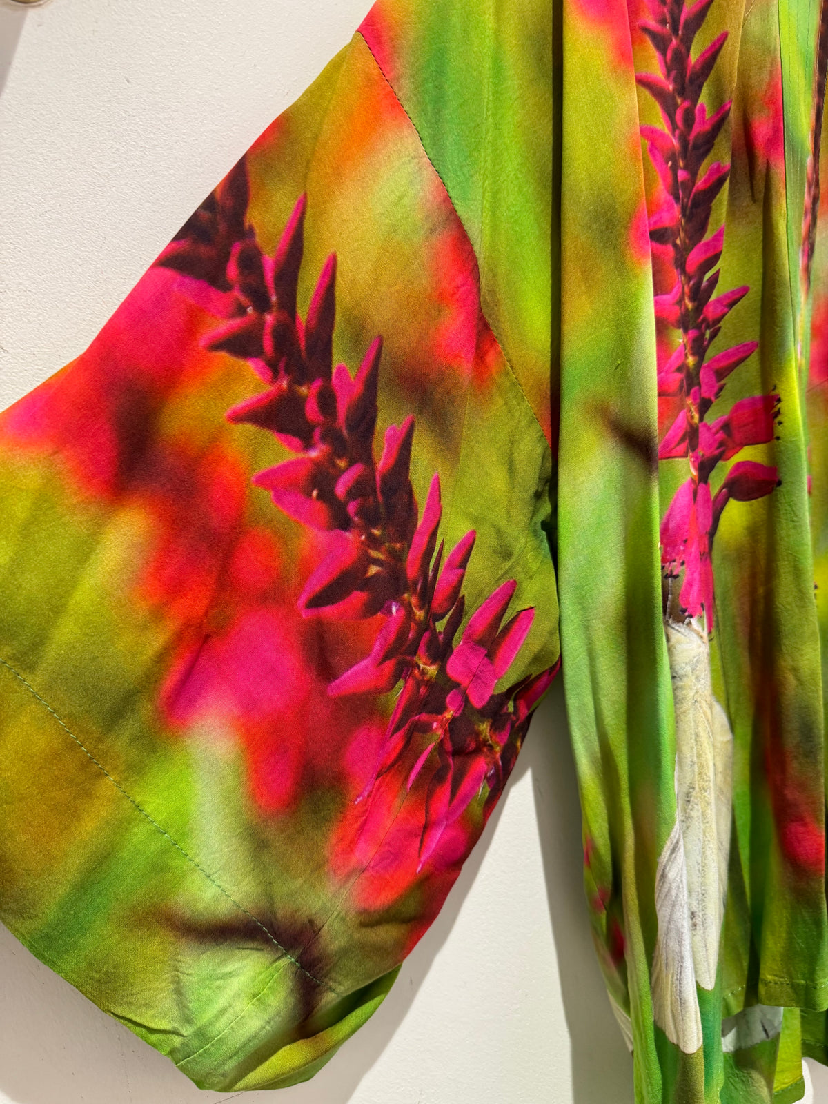 From My Mothers Garden Kimono Jacket Floral print Pink/Green