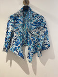 Pleats Please abstract print jacket Sky Blue Size Medium