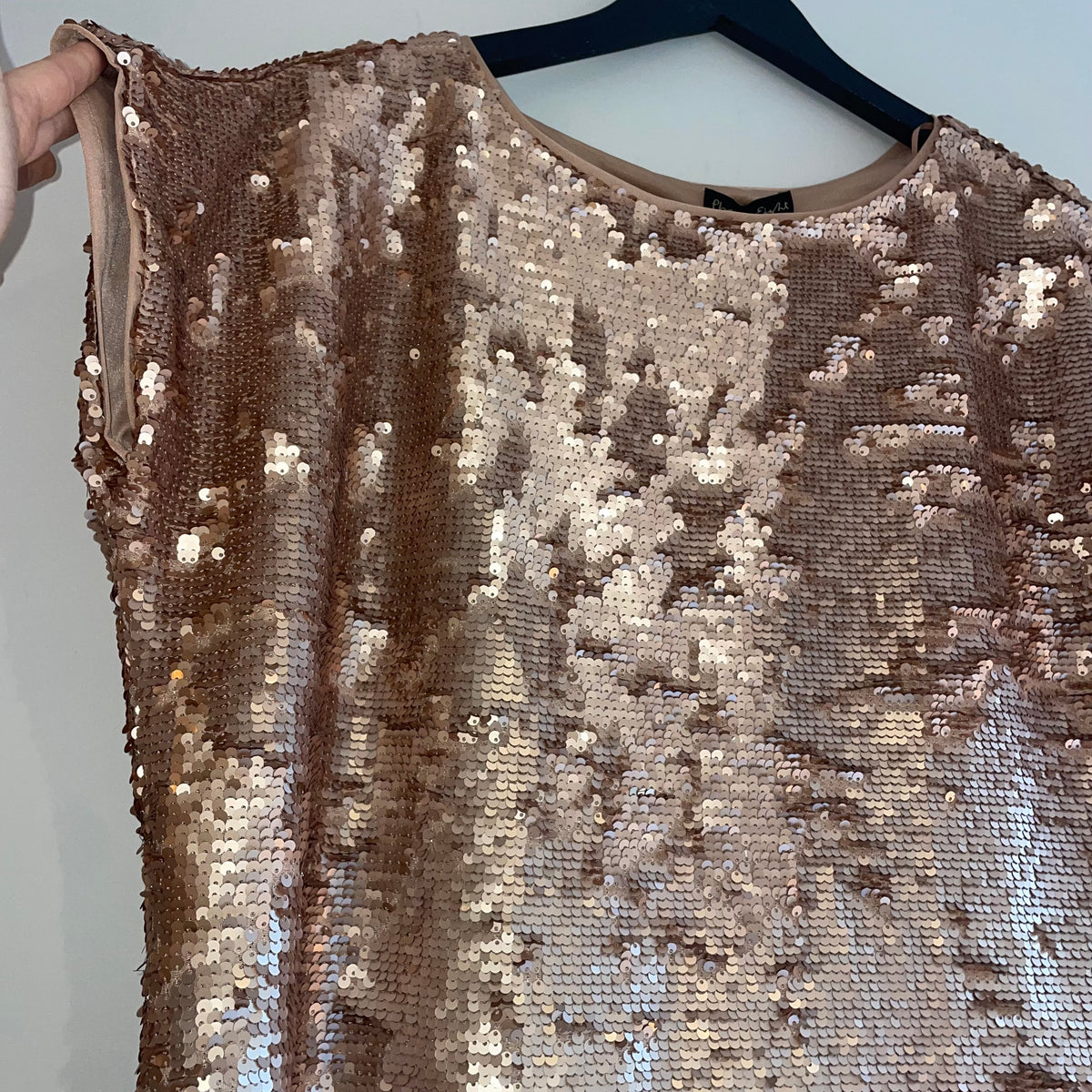 Phase Eight sequin top Rose gold Size 14