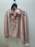 ME+EM Blouse Pale Rose Lace Insert Yoke