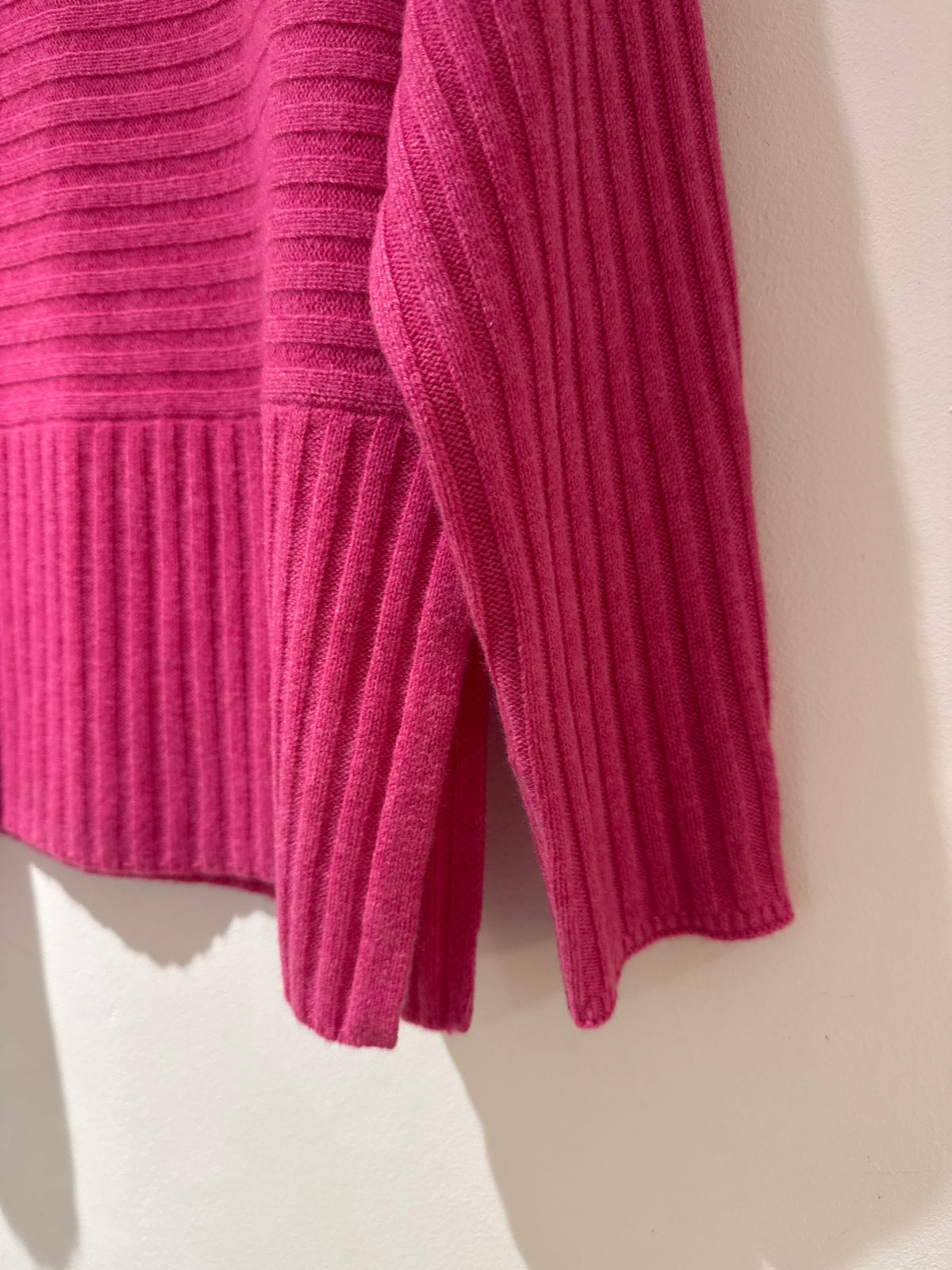 Cashmere & Cotton cashmere Jumper Raspberry Size S/M