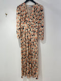 Rixo Dress 'Selma' Shell print maxi dress Peach/Black Size Small/Petite