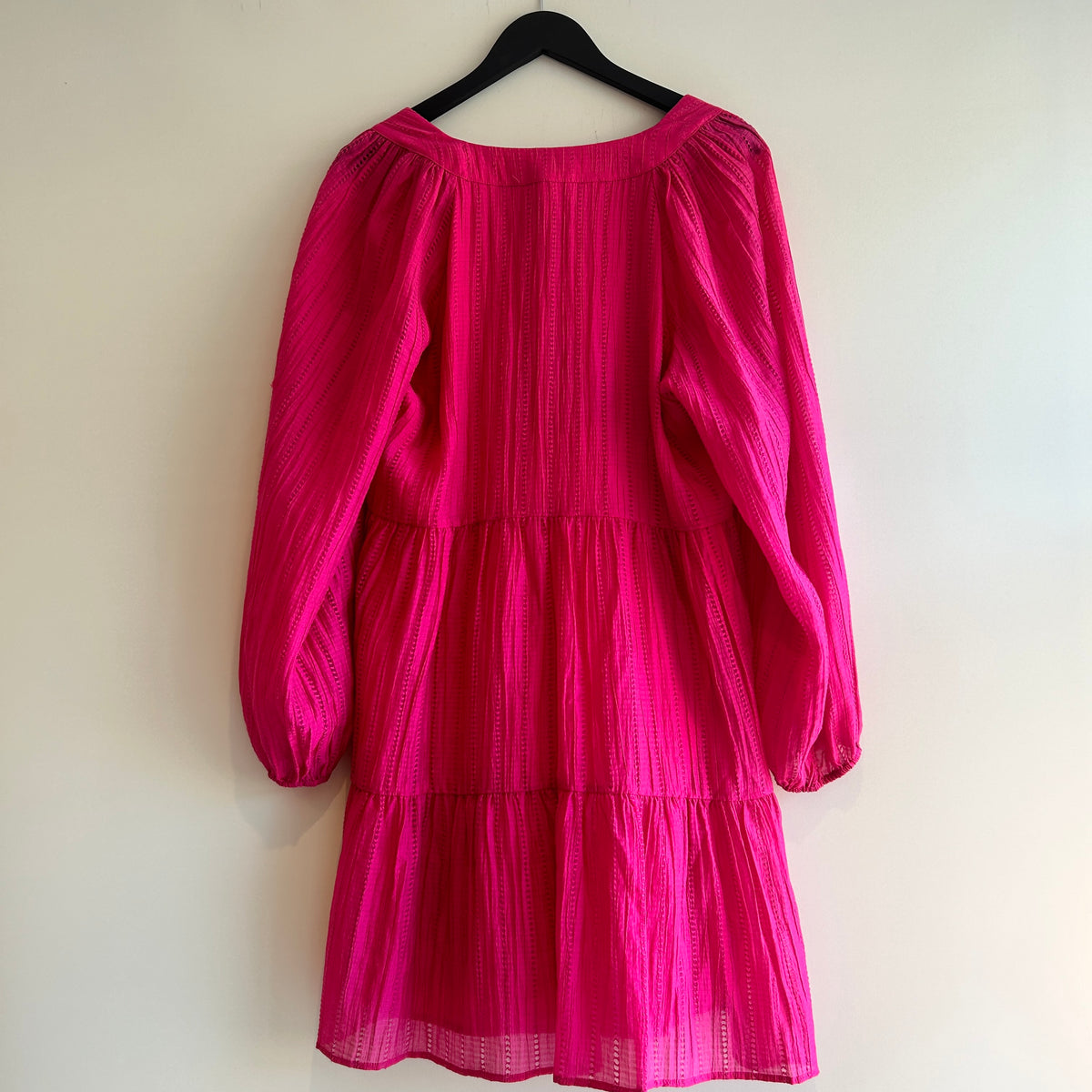 Oliver Bonas frill mini dress Hot Pink Size 14