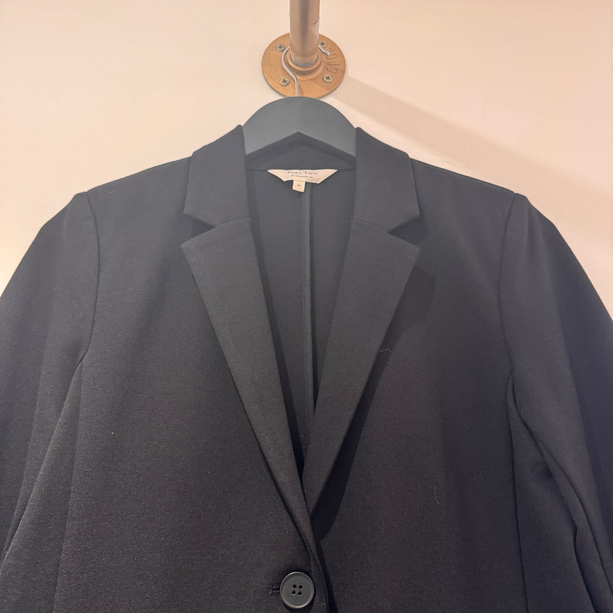 Part Two  Single Breasted Jersey Blazer  Black Size 6