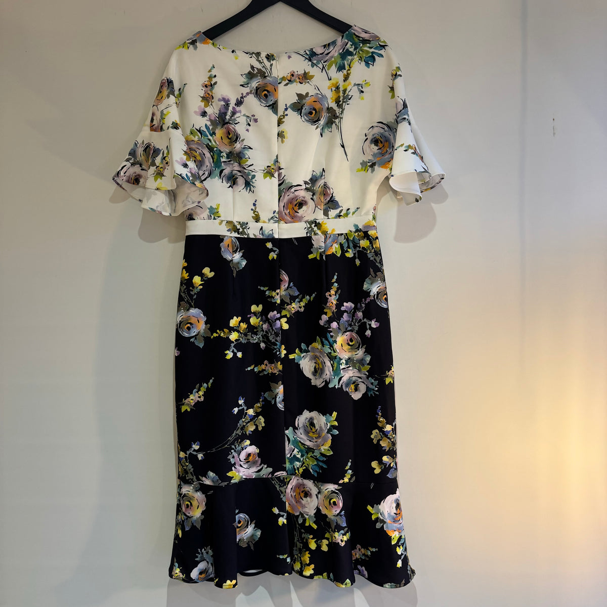 Phase Eight 'Anita' floral dress Cream/Blk/Multi Size 14