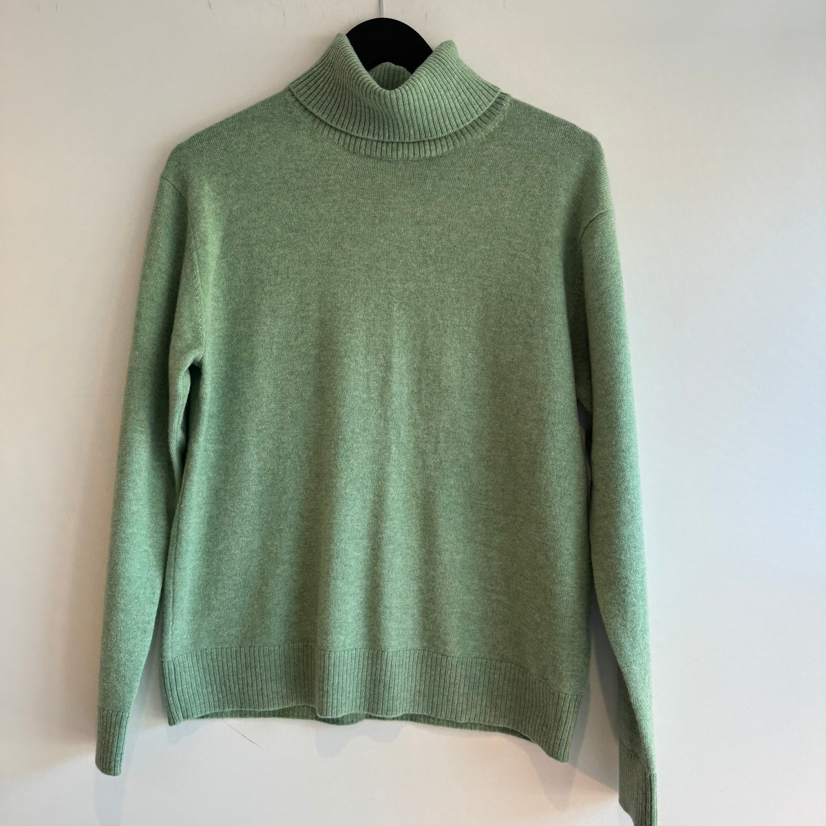 M&S Cashmere roll neck Jumper Sage Size 12