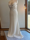 Stacees 3D floral bridal gown Ivory/nude Size 16