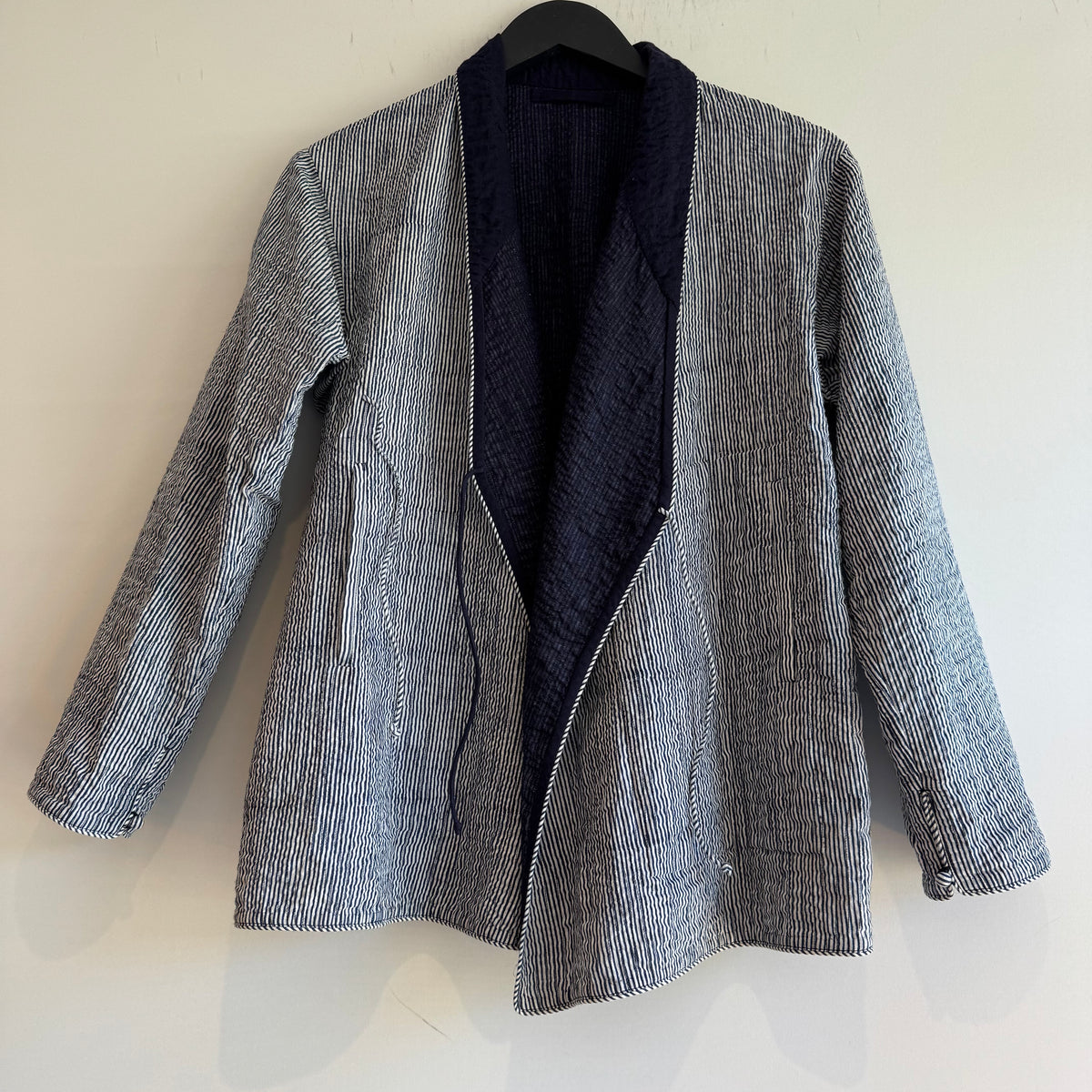 Unbranded Reversible stripe jacket Navy/White