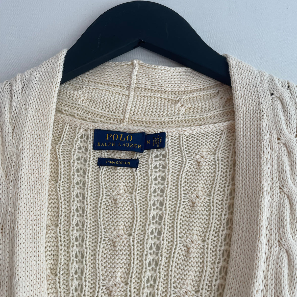 Polo Ralph Lauren Cardigan Cream Size Medium