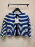 Next Stripe Short Jacket Cobalt/White Size 12