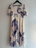Phase Eight Lizzie Dress Bluebell/White Size 14 Petite