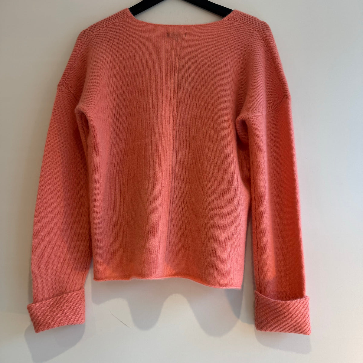 Jigsaw cashmere rib jumper Coral Medium