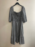 Monsoon check bardot maxi dress Black/white Size XL